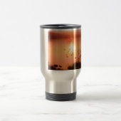 Rosa und pfirsichfarbene Seeufer Reisebecher (Mittel)