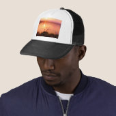 Rosa und pfirsichfarbene Seeufer Truckerkappe (Beispiel)