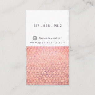 rosa und pfirsichfarbene Visitenkarte