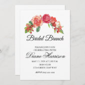 Rosa und pfirsichfarbener Polterabend Einladung (Vorne/Hinten)