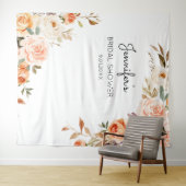 Rosa und Pfirsichfarbenes Brautparty oder Party Wandteppich (Beispiel (Horizontal))