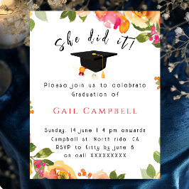 Rosa und pfirsichfarbenes Foto Einladung