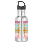 Rosa und Pflaume Edelstahlflasche (Rückseite)