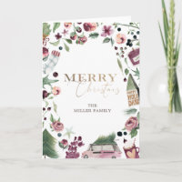 Rosa und Pflaume Moderne fröhliche Weihnachtsliede