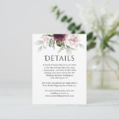 Rosa und Pflaume Rose Blumenzwiebeldetails Begleitkarte (Stehend Vorderseite)