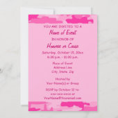 Rosa und pinkfarbenes einladung (Rückseite)