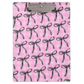 Rosa und Ribbons Ästhetische Koquette Klemmbrett (Vorderseite)