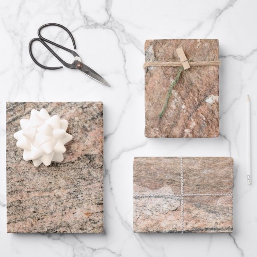 Rosa und Rock Face Variation Geschenkpapier Set (Vorderseite)