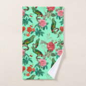 Rosa und Rosa mit Papageienmuster Handtuch (Handtuch)