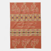 Rosa und rosa Orange Geschirrtuch (Vertikal)