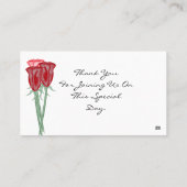 Rosa und Rosa Sitzkarten Platzkarte (Rückseite)