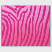 Rosa und rosa Zebra Streifen Tierfarbe Geschenkpapier (Flach)