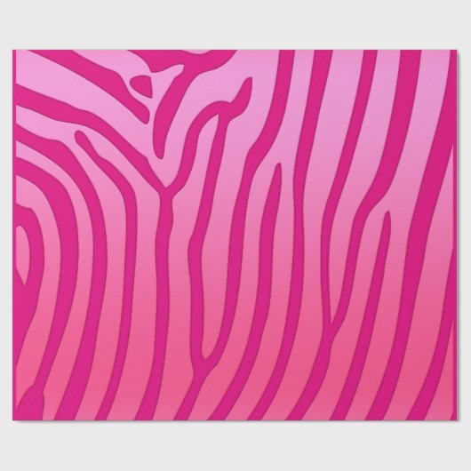 Rosa und rosa Zebra Streifen Tierfarbe Geschenkpapier (Flach)