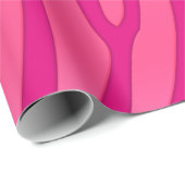 Rosa und rosa Zebra Streifen Tierfarbe Geschenkpapier (Rolleneckpunkt)