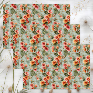 ROSA UND ROSAFARBENE STOCKROSEN GESCHENKPAPIER BOG SET