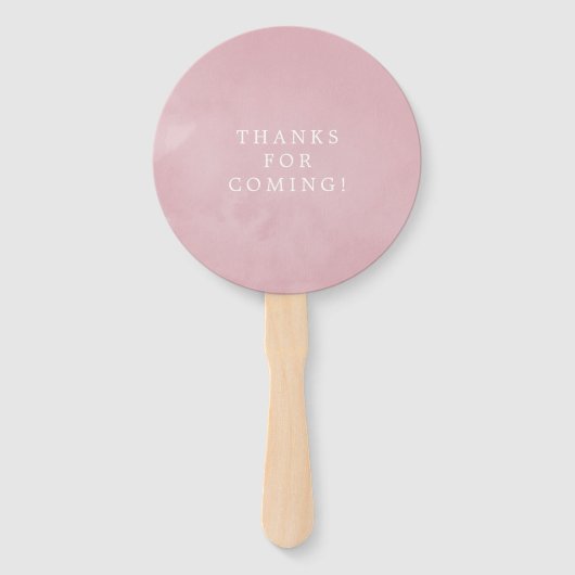 Rosa und Rose Blütenrot Gastgeschenk Hochzeit Fächer (Rückseite)