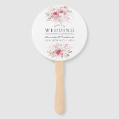 Rosa und Rose Blütenrot Gastgeschenk Hochzeit Fächer (Vorderseite)