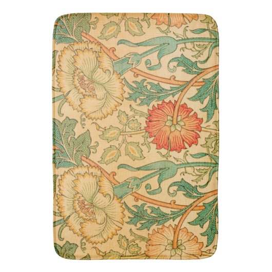 Rosa und Rose durch William Morris Badematte (Vorderseite Vertikal)