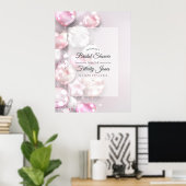 Rosa und Rose Gold Balloons Brautparty Willkommen Poster (Heimbüro)