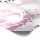 Rosa und Rose Gold Balloons Sitzplan Poster (Ecke)
