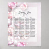 Rosa und Rose Gold Balloons Sitzplan Poster (Vorne)