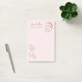 Rosa und Rose Gold Birth & Postpartum Doula Post-it Klebezettel