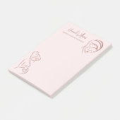 Rosa und Rose Gold Birth & Postpartum Doula Post-it Klebezettel (angewinkelt)