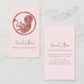 Rosa und Rose Gold Birth & Postpartum Doula Visitenkarte (Vorne/Hinten)