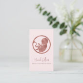 Rosa und Rose Gold Birth & Postpartum Doula Visitenkarte (Stehend Vorderseite)