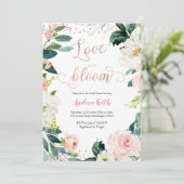 Rosa und Rose Gold Brautparty Einladung (Stehend Vorderseite)