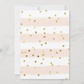 Rosa und Rose Gold Brautparty Einladung (Rückseite)