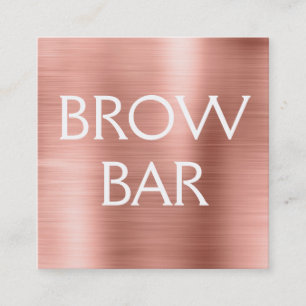 Rosa und Rose Gold Brow Bar - braun Quadratische Visitenkarte