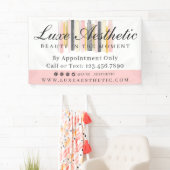 Rosa und Rose Gold Farbige Pinselstriche Banner (Insitu)