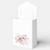 Rosa und Rose Gold Floral und Spitzen-Brautparty Geschenkschachtel (Geöffnet)