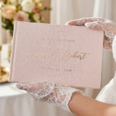 Rosa und Rose Gold Foto Hochzeit Gästebuch