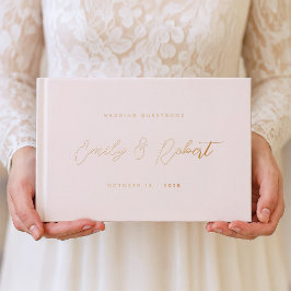Rosa und Rose Gold Foto Hochzeit Gästebuch