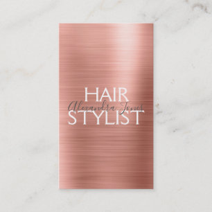 Rosa und Rose Gold gebürstete Stylist Visitenkarte
