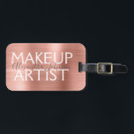 Rosa und Rose Gold gebürstetes Metall Gepäckanhänger<br><div class="desc">Pink & Rose Gold Brushed Metal Makeup Artist Beauty Supplies Name Tag für einen Salon. Der Name und der Beruf oder die Firma können geändert werden,  um für jede Art von Unternehmen verwendet zu werden. Bitte kontaktieren Sie den Designer,  um weitere passende Artikel zu erhalten.</div>