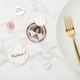 Rosa und Rose Gold Glitzer Confetti Konfetti