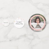 Rosa und Rose Gold Glitzer Confetti Konfetti (Vorderseiten)