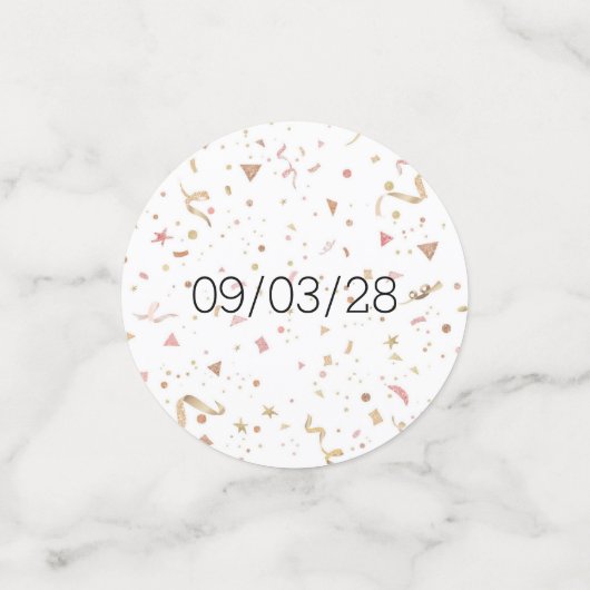 Rosa und Rose Gold Glitzer Confetti Konfetti (Klein Vorderseite)