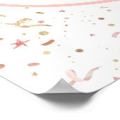 Rosa und Rose Gold Glitzer Confetti Poster (Ecke)