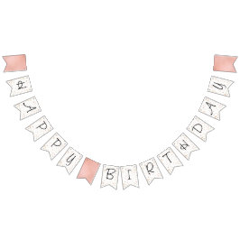 Rosa und Rose Gold Glitzer Confetti Wimpelkette