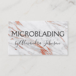 Rosa und Rose Gold-Marmor-Mikroblende Visitenkarte