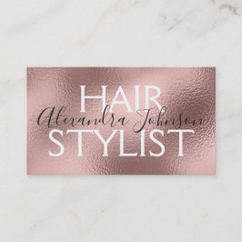 Rosa und Rose Gold Metallfolienholzstiel Visitenkarte