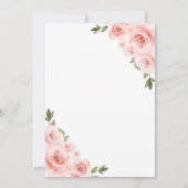 Rosa und Rose Gold Quinceñera Einladung (Rückseite)