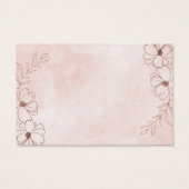 Rosa und Rose Gold Unterkünfte Einsteckkarte (Rückseite)