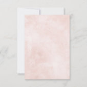 Rosa und Rose Golden Fox Probe Abendessen Einladung (Rückseite)