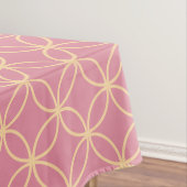 Rosa und Rose, goldene Kreise Tischdecke (Beispiel)