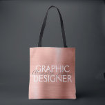 Rosa und Rose, goldfarbenes Metalldesign Tasche<br><div class="desc">Blush Pink - Rose Gold Foil Social Media Grafik Designer liefert Tasche. Der Name und der Beruf des Unternehmens können geändert werden,  um für jede Art von Unternehmen verwendet zu werden. Bitte kontaktieren Sie den Designer,  um weitere passende Artikel zu erhalten.</div>